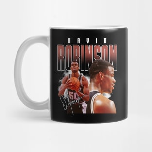 David Robinson Basketball Legend Vintage Signature Retro Bootleg Style Mug